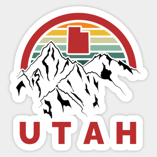 Utah Mountains - Design by RAD! Sticker